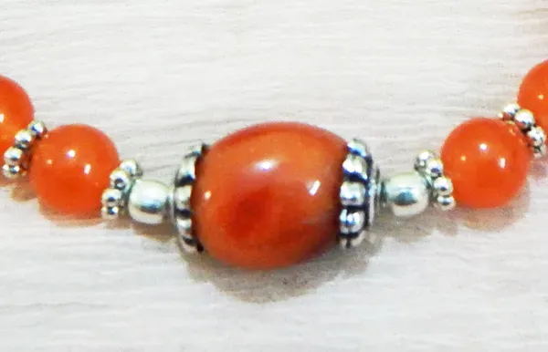 Orange_Gemstone_Carnelian_Rudraksha_Beads_Bracelet_For_Women
