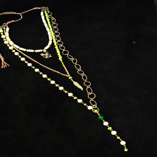 Multicolor_Beads_Stone_3_Line_Long_Necklace_For_Women