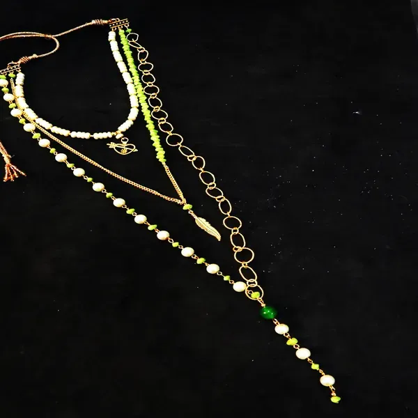 Multicolor_Beads_Stone_3_Line_Long_Necklace_For_Women