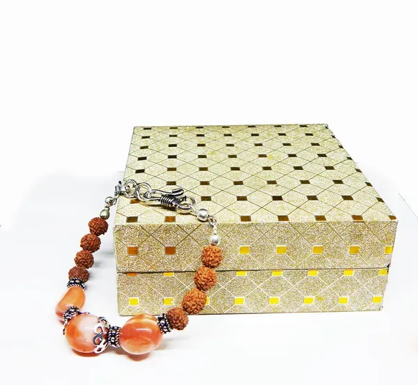 Orange_Carnelian_Tumble_Rudraksha_Beads_Bracelet_For_Women