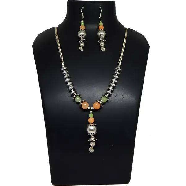 Silver_Glass_Metal_Beads_Chain_Necklace_For_Women