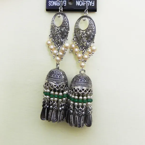 Silver_Metal_Jhumka_With_Chandbali_Hook_Earrings_For_Women