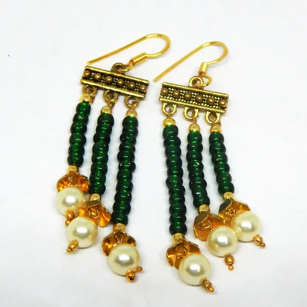 Green_Glass_Seed_Beaded_With_Pearl_Earrings_For_Women