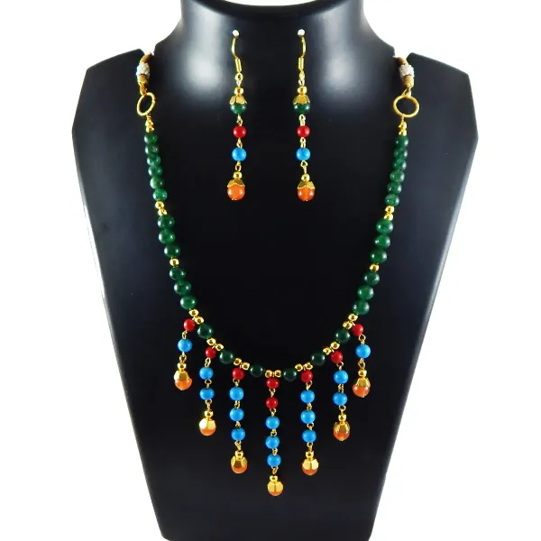 Multicolor_Aventurine_Green_Stone_Beads_Necklace_For_Women