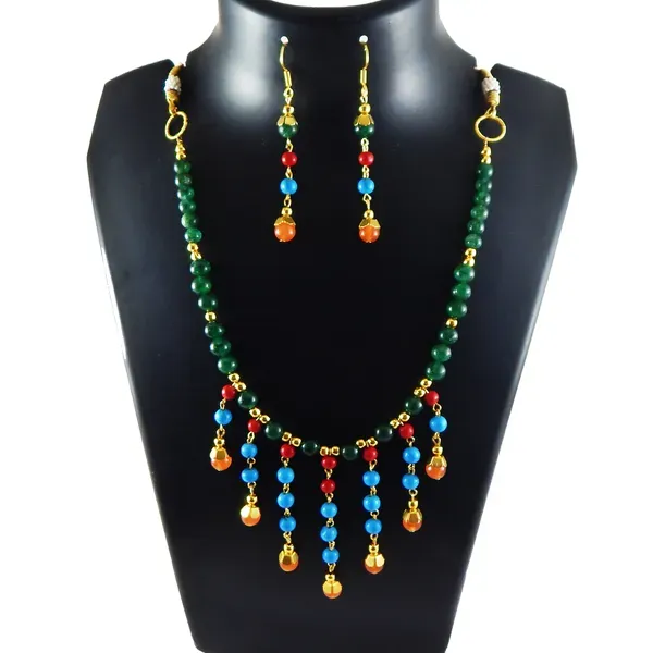 Multicolor_Aventurine_Green_Stone_Beads_Necklace_For_Women