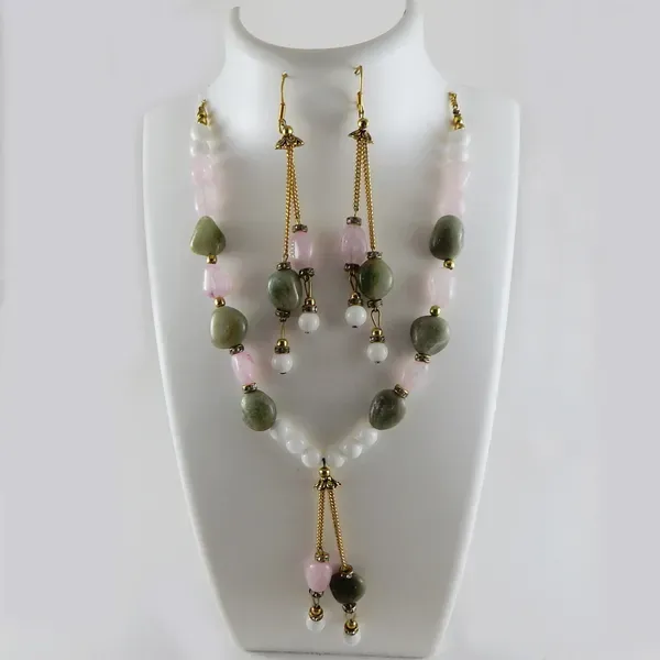 Multicolor_Gem_Tumble_Rose_Quartz_Green_Aventurine_Beads_Necklace_For_Wom