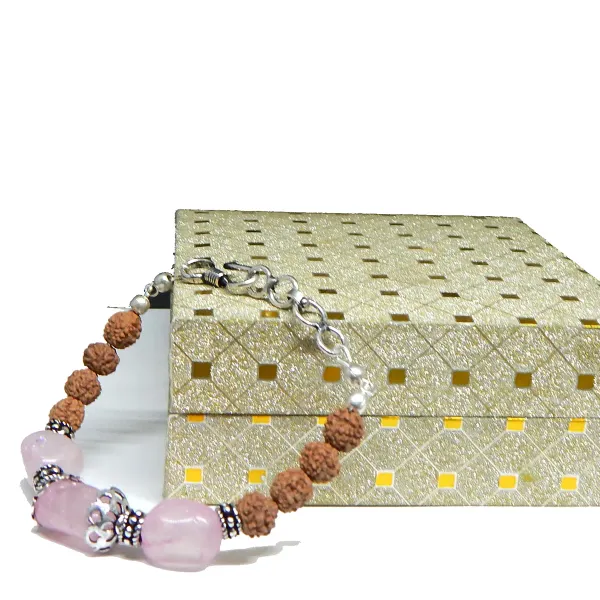 Pink_Rose_Quartz_Tumble_Rudraksha_Beads_Bracelet_For_Women