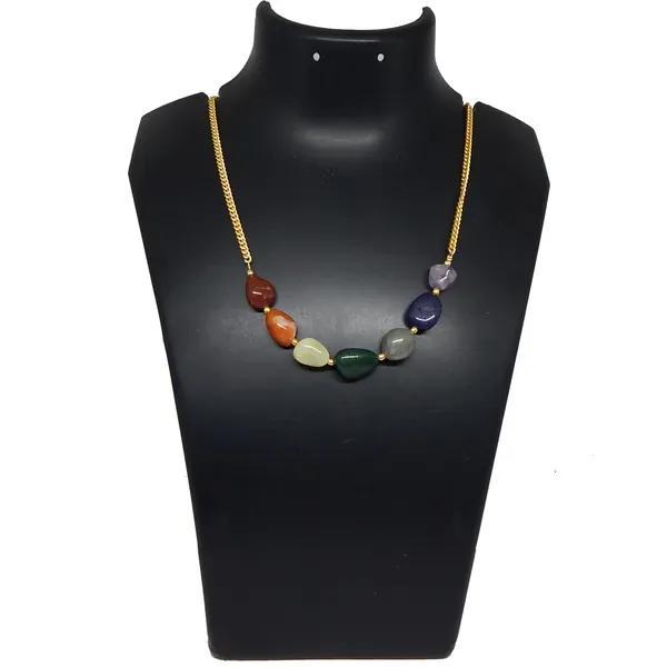 Multicolor_Gemstone_Tumble_7_Chakra_Chain_Necklace_For_Women