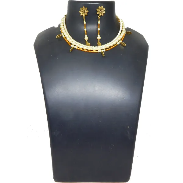 White_Synthetic_Pearl_Choker_Necklace_For_Women