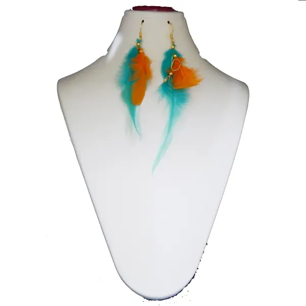 Multicolor_Feather_Hanging_Hook_Earrings_For_Girls