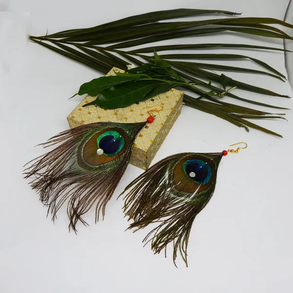 Green_Peacock_Feathers_Hanging_Hook_Earrings_For_Women