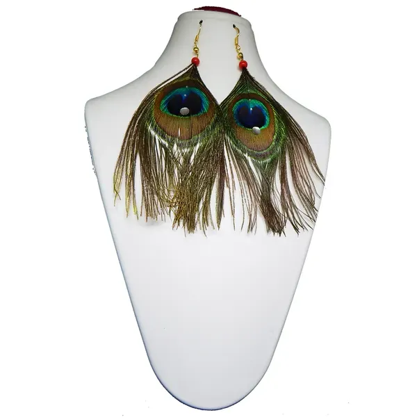 Green_Peacock_Feathers_Hanging_Hook_Earrings_For_Women