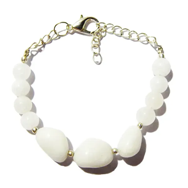 White_Gemstone_Agate_Crown_Chakra_Bracelet_For_Women