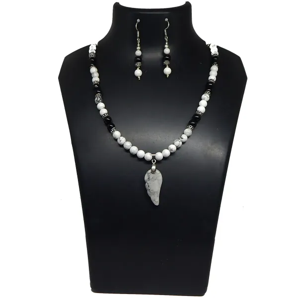 Multicolor_Gemstone_Howlite_Black_Stone_Beads_Necklace_For_Women