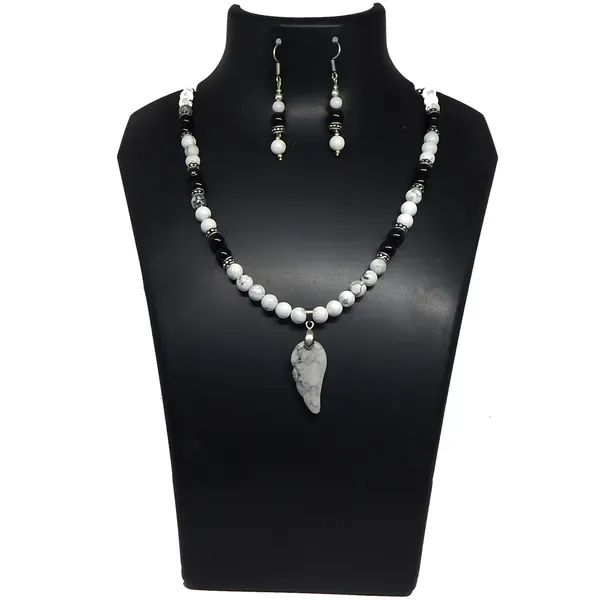 Multicolor_Gemstone_Howlite_Black_Stone_Beads_Necklace_For_Women
