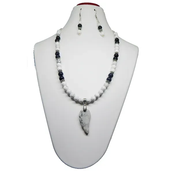 Multicolor_Gemstone_Howlite_Black_Stone_Beads_Necklace_For_Women