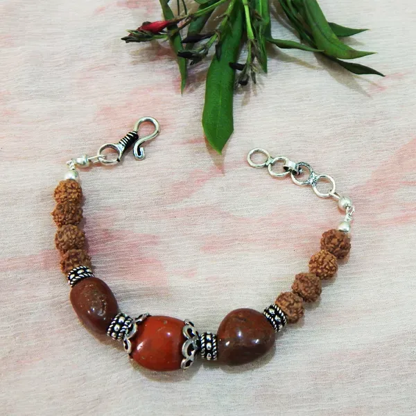 Red_Jasper_Tumble_Rudraksha_Beads_Bracelet_For_Women