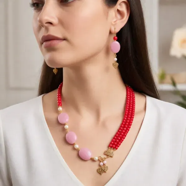 Pink_Dark_Light_Glass_Beads_Fancy_Necklace_For_Women