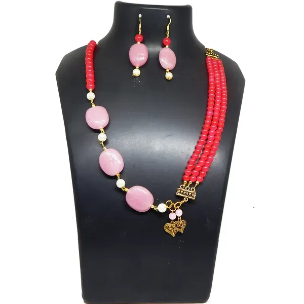 Pink_Dark_Light_Glass_Beads_Fancy_Necklace_For_Women