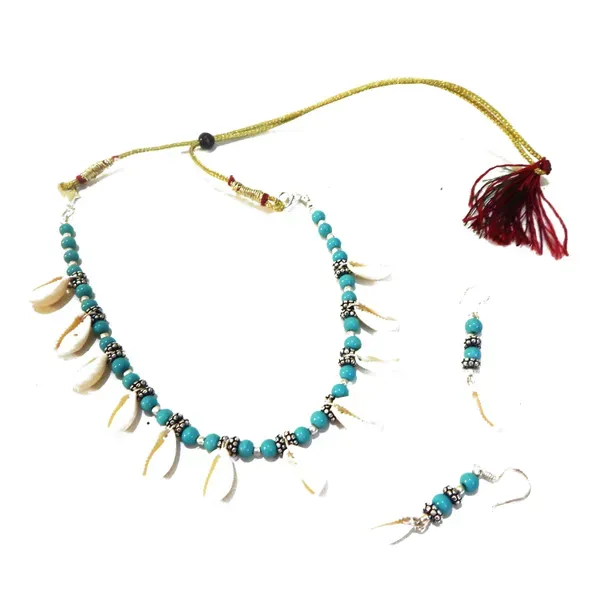 Sky_Blue_Sea_Shell_Glass_Beaded_Choker_Jewelry_For_Women