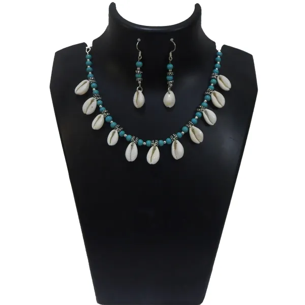 Sky_Blue_Sea_Shell_Glass_Beaded_Choker_Jewelry_For_Women