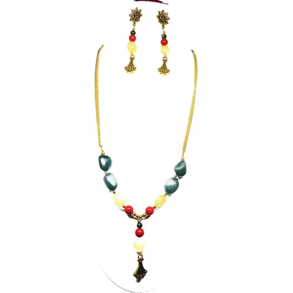 Multicolor_Gemstone_Tumble_Beads_Necklace_For_Women