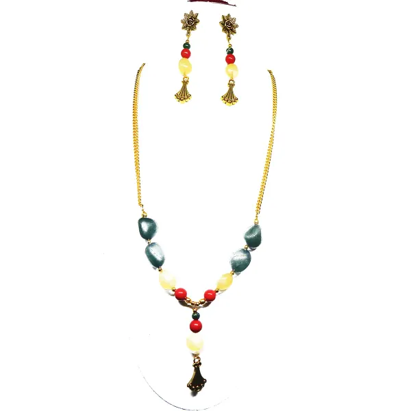 Multicolor_Gemstone_Tumble_Beads_Necklace_For_Women