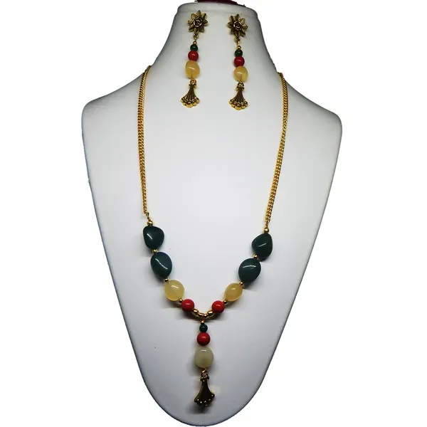 Multicolor_Gemstone_Tumble_Beads_Necklace_For_Women