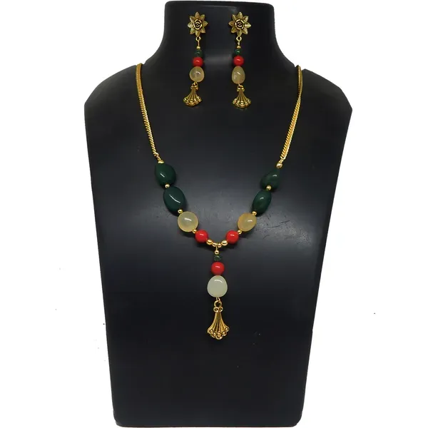 Multicolor_Gemstone_Tumble_Beads_Necklace_For_Women
