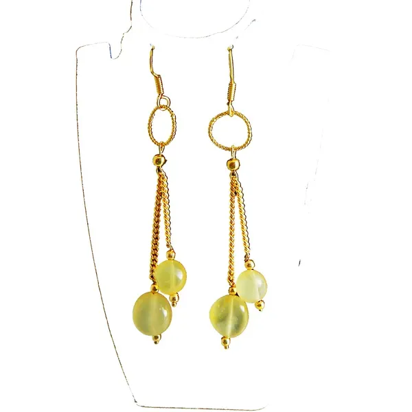Yellow_Gem_Tumble_Aventurine_Earrings_For_Women