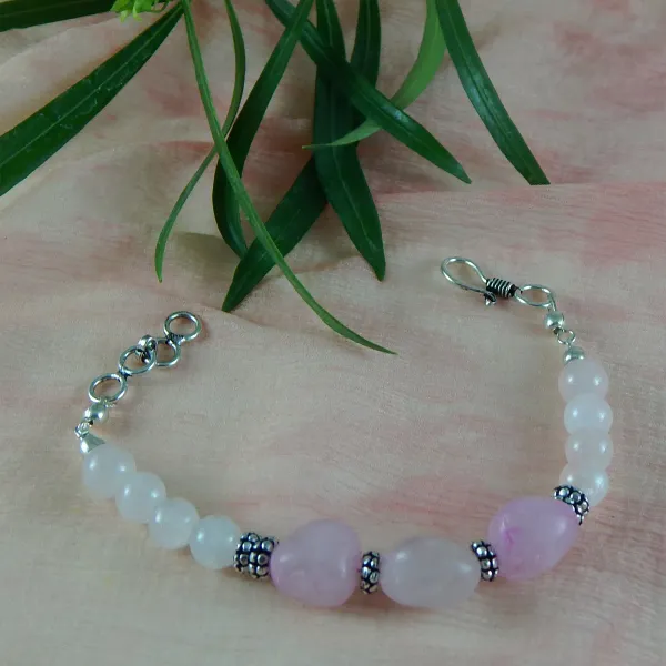 Pink_Gemstone_Rose_Quartz_Heart_Chakra_Bracelet_For_Women