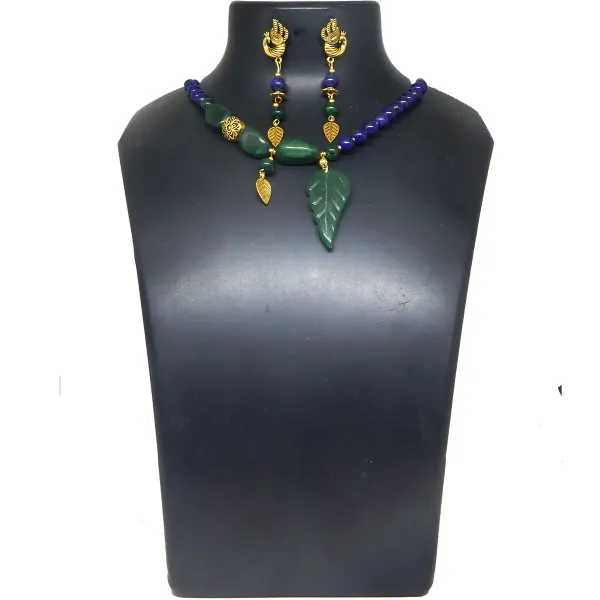 Green_Gemstone_Lapis_Lazuli_Aventurine_Beads_Necklace_For_Women
