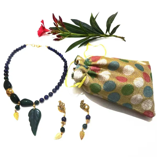 Green_Gemstone_Lapis_Lazuli_Aventurine_Beads_Necklace_For_Women
