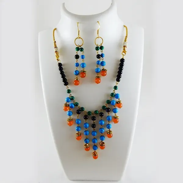 Multicolor_Gemstone_Mix_Beads_Fancy_Necklace_For_Women