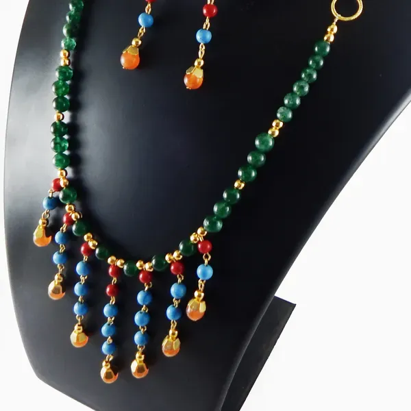 Multicolor_Gemstone_Mix_Beads_Fancy_Necklace_For_Women