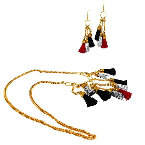 Multicolor_Tassels_Copper_Metal_Chain_Necklace_For_Women
