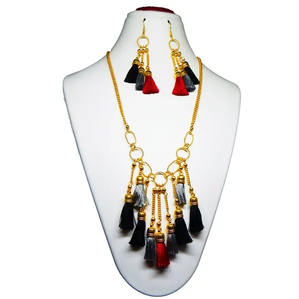 Multicolor_Tassels_Copper_Metal_Chain_Necklace_For_Women