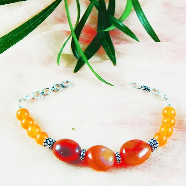 Orange_Gemstone_Carnelian_Sacral_Chakra_Bracelet_For_Women