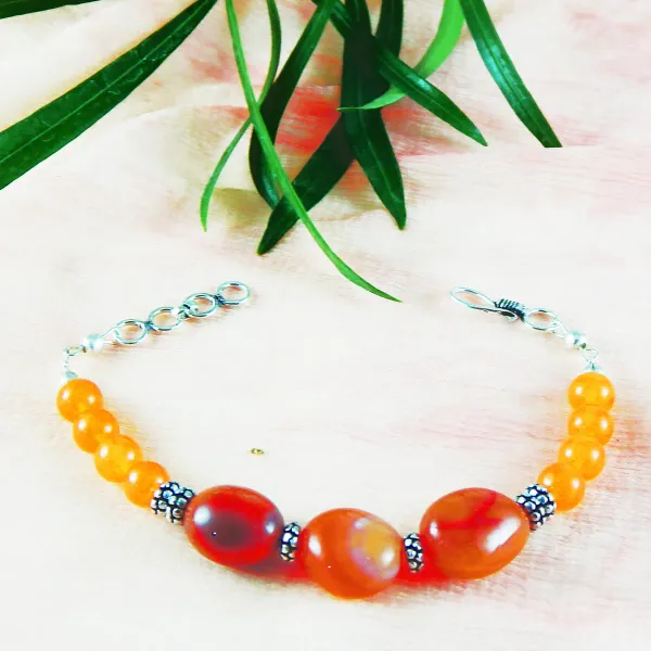 Orange_Gemstone_Carnelian_Sacral_Chakra_Bracelet_For_Women