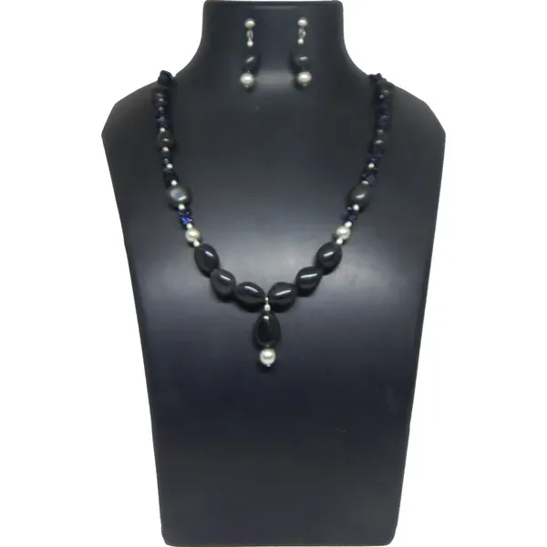 Black_Gemstone_Blue_Goldstone_Chips_And_Agate_Tumble_Necklace_For_Women