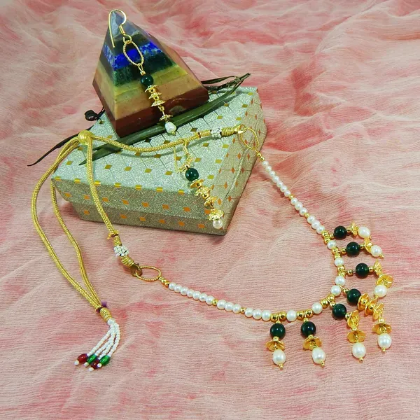 Gold_Real_Pearl_Gemstone_Green_Aventurian_Choker_Necklace_For_Women