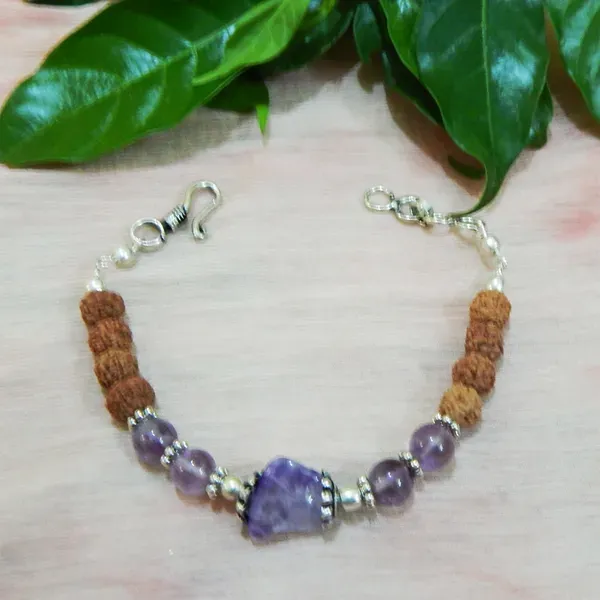 Purple_Gemstone_Amethyst_Rudraksha_Beads_Bracelet_For_Women