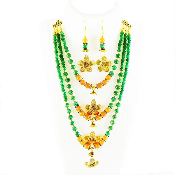 Green_Gemstone_Green_Aventurine_Carnelian_Beads_Necklace_For_Women