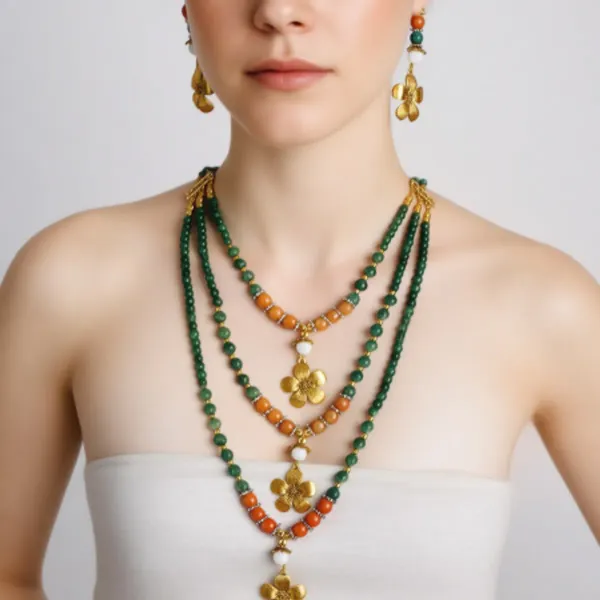 Green_Gemstone_Green_Aventurine_Carnelian_Beads_Necklace_For_Women