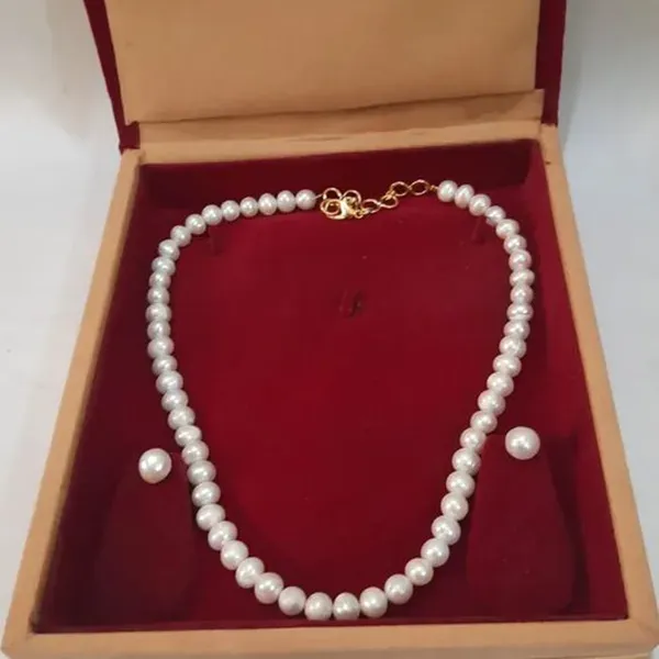 White_Single_Line_Real_Pearl_Necklace_For_Women