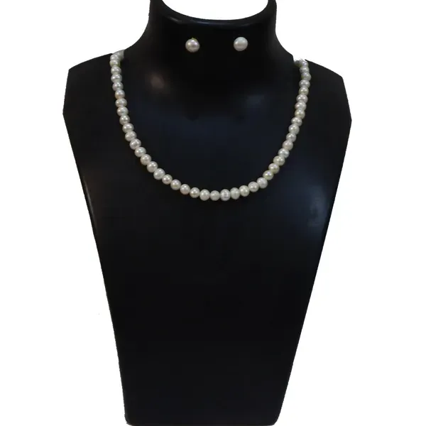 White_Single_Line_Real_Pearl_Necklace_For_Women