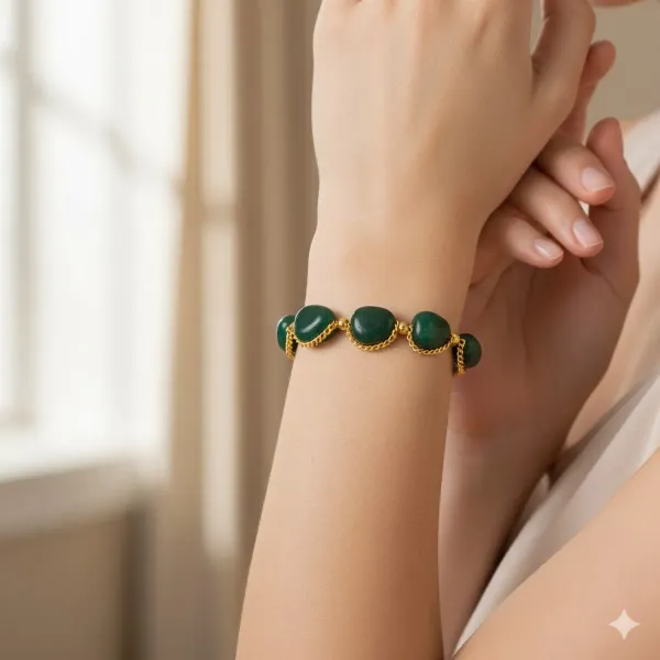 Green_Gemstone_Aventurine_Tumble_For_Heart_Chakra_Bracelet_Women