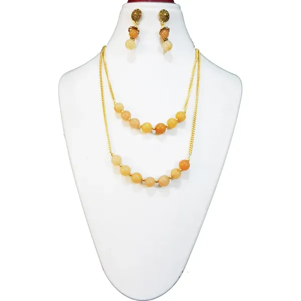 Yellow_Gemstone_Aventurine_2_Line_Solar_Plexus_Chakra_Necklace_For_Women