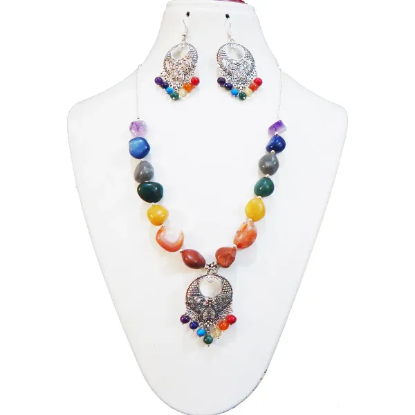 Multicolor_Gemstone_Tumble_Beads_7_Chakra_Necklace_For_Women