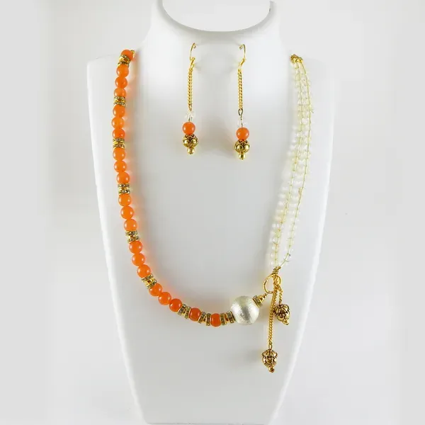 Multicolor_Gemstone_Carnelian_Citrine_Beads_Necklace_For_Women